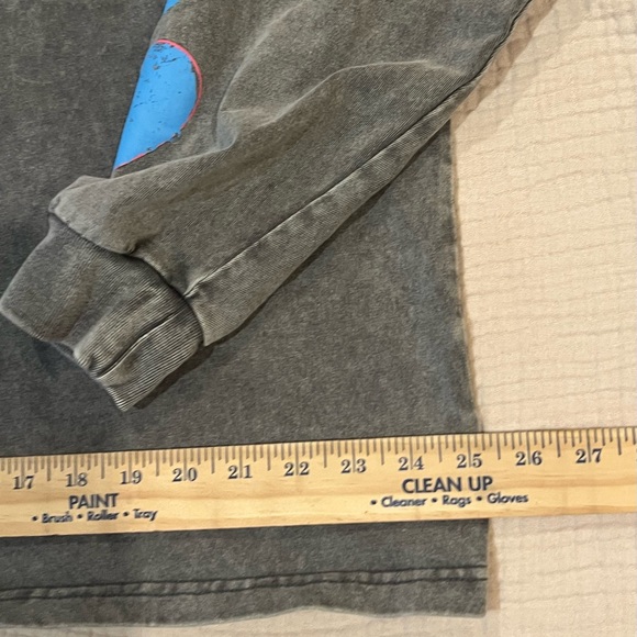 OTTO by kris Duct Taped Heart Long Sleeve Crewneck Tee Blue Heart Accents Sz XXL - Picture 15 of 15